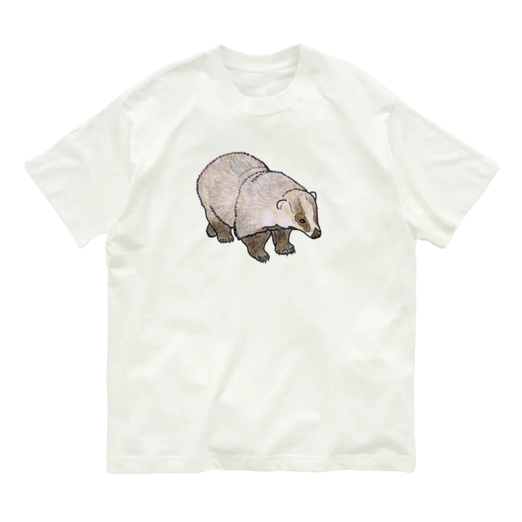 つまき♪のアナグマさん４ オーガニックコットンTシャツ