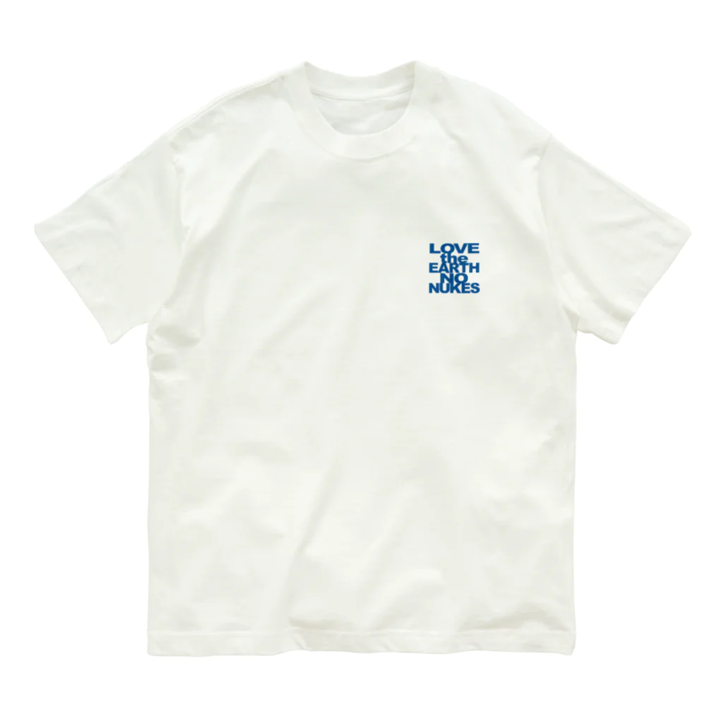 Two Doors Store  (feat.TeamLINKS）の胸ロゴ LOVE the EARTH NO NUKES オーガニックコットンT オーガニックコットンTシャツ