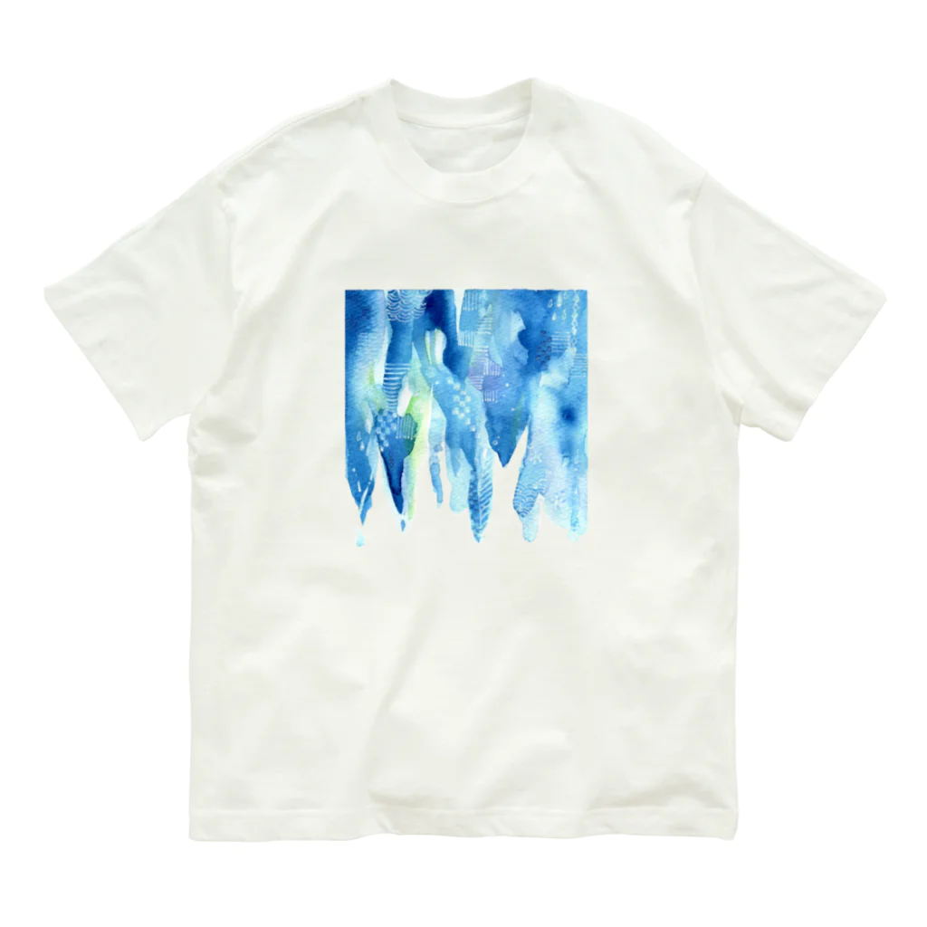 NINEの水彩 したたる Organic Cotton T-Shirt