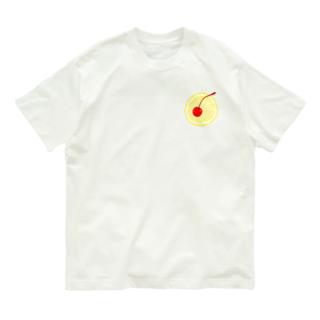 aicecreamのチェリー＆レモンスカッシュ Organic Cotton T-Shirt