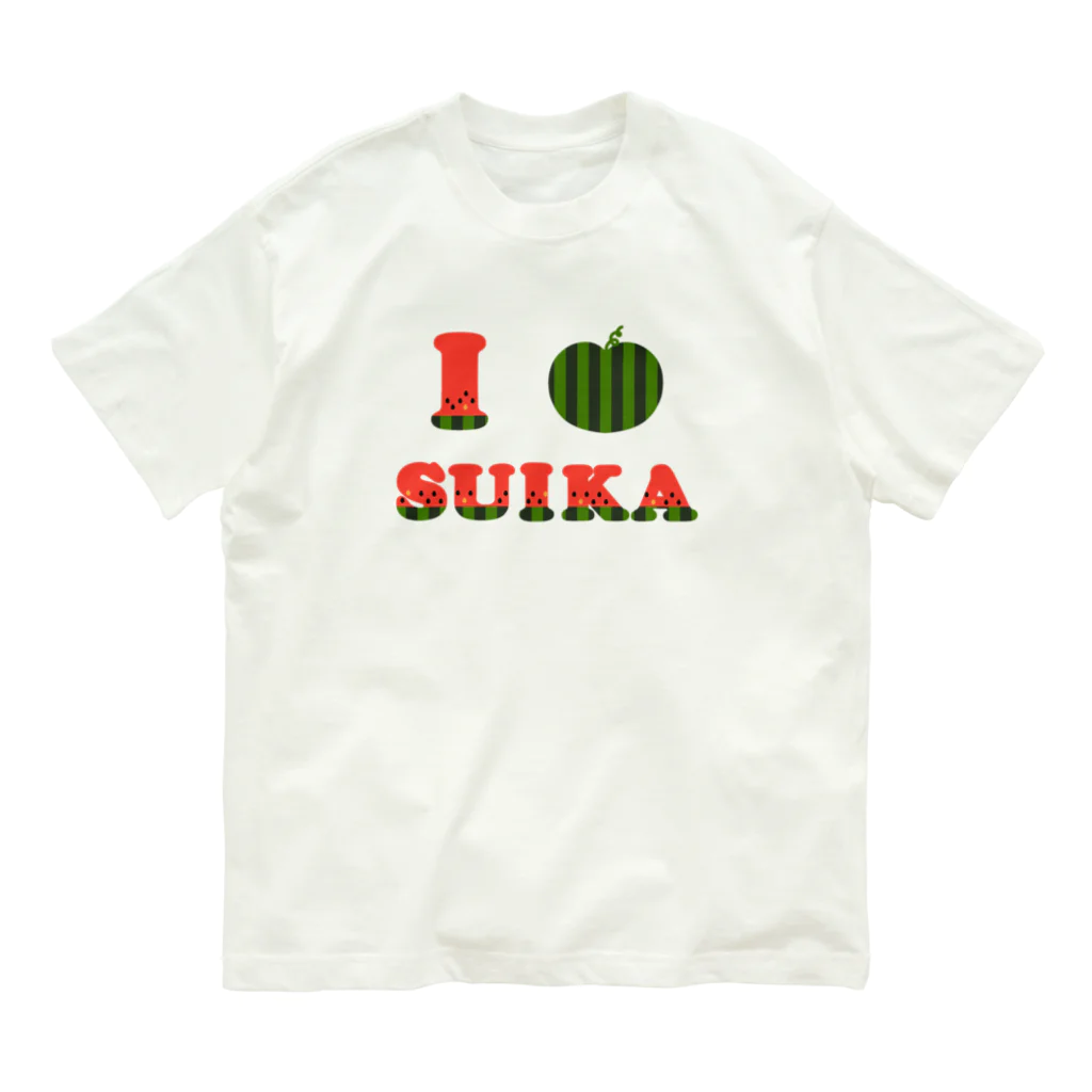 ユウィズのI♡SUIKA オーガニックコットンTシャツ