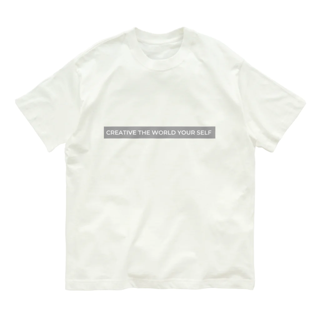 sappori BLOGのcreative the world your self(グレー) オーガニックコットンTシャツ