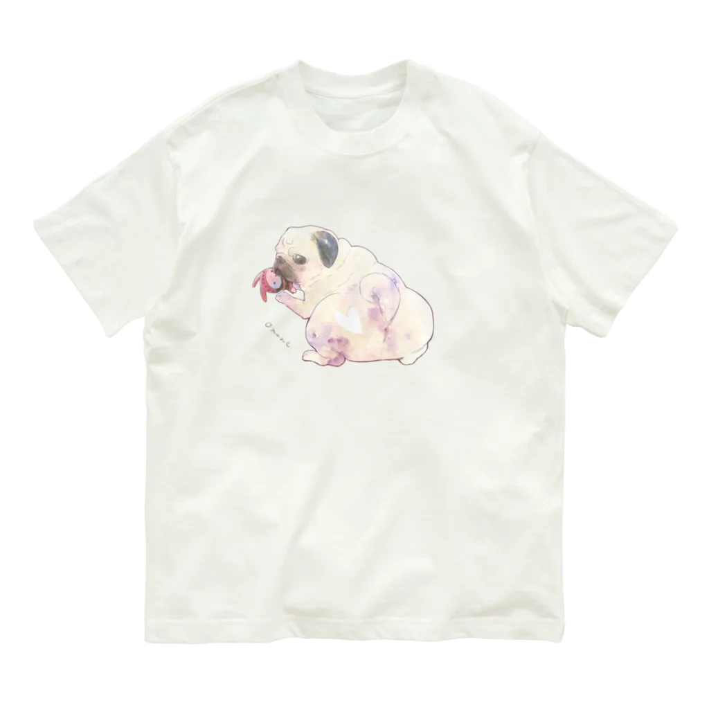 OmamePugの魅惑のおしりパグ オーガニックコットンTシャツ