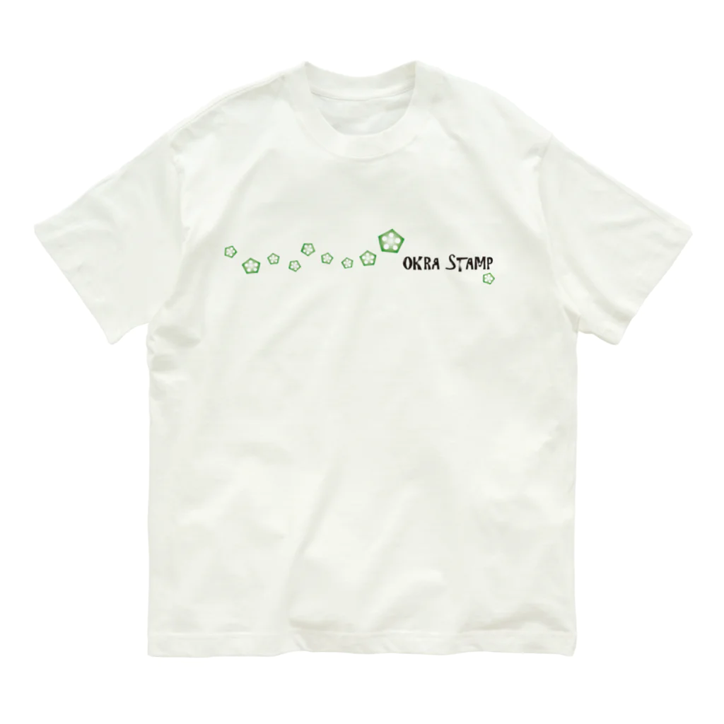 喫茶・シャム猫のOKRA STAMP オーガニックコットンTシャツ