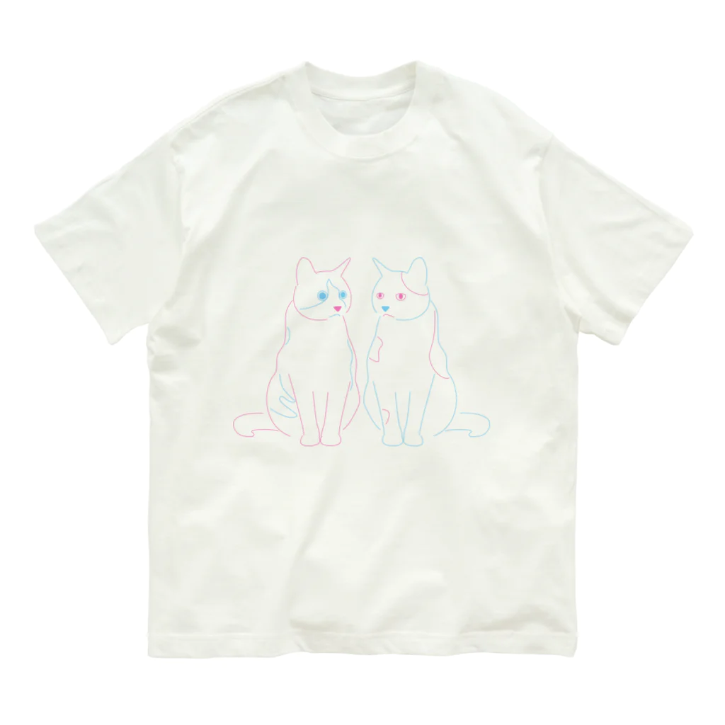 8wariのファンシーちゃんとファンシーくん オーガニックコットンTシャツ