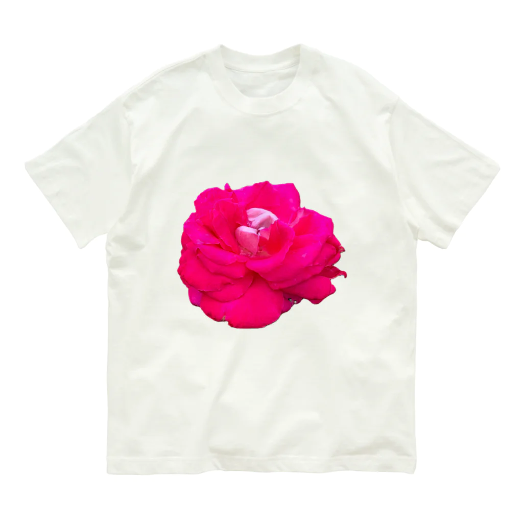 Flower Flower。の夏、祖母が育てた花。 オーガニックコットンTシャツ