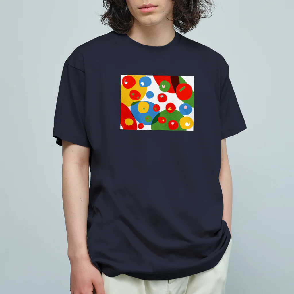 クエクエの活発トマト オーガニックコットンTシャツ