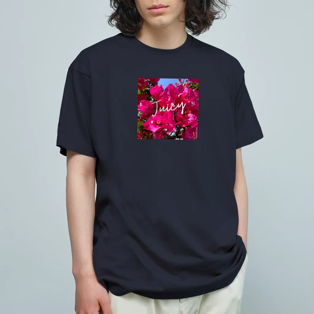 Juicy ∞ 宮古島のあまいふぃ～る🥰ﾌﾞｰｹﾞﾝﾋﾞﾘｱ Organic Cotton T-Shirt