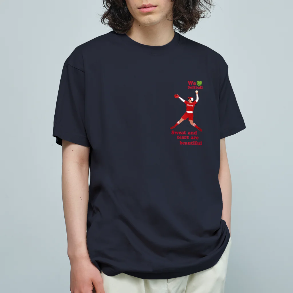 キッズモード某のwe love Softballスマホサイズ Organic Cotton T-Shirt