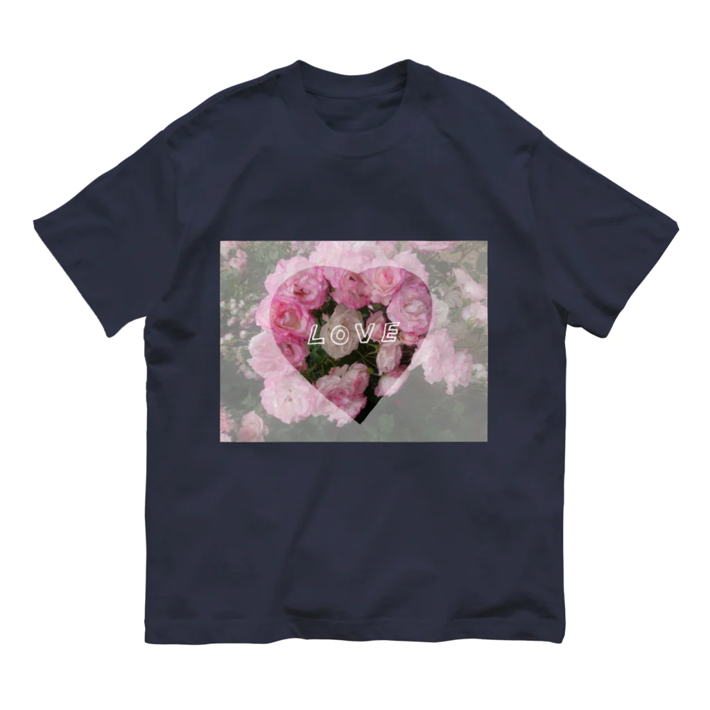 』Always Keep Sunshine in your heart🌻のStop and smell the ROSES🌹立ち止まり今を味わおう🌟 Organic Cotton T-Shirt
