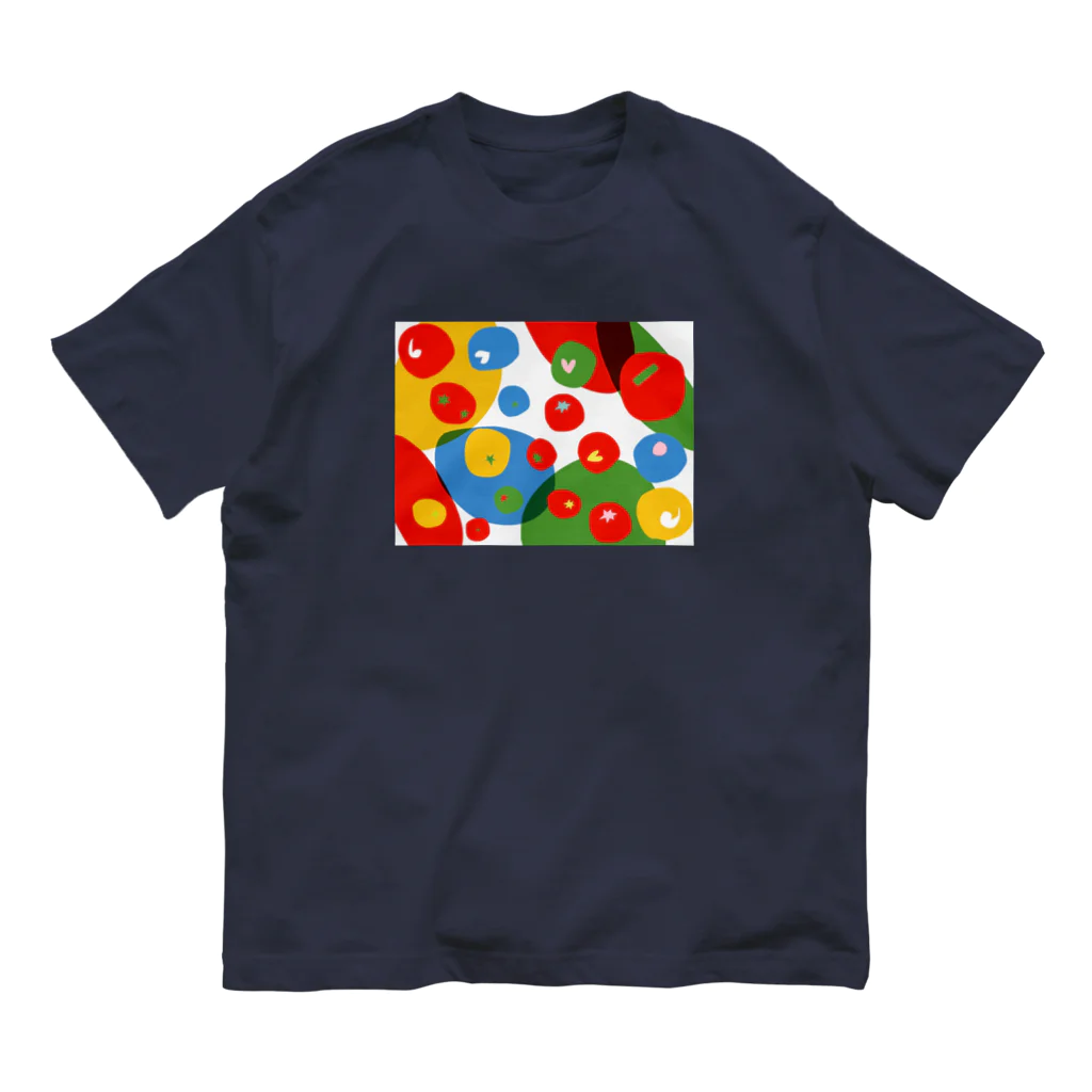 クエクエの活発トマト Organic Cotton T-Shirt