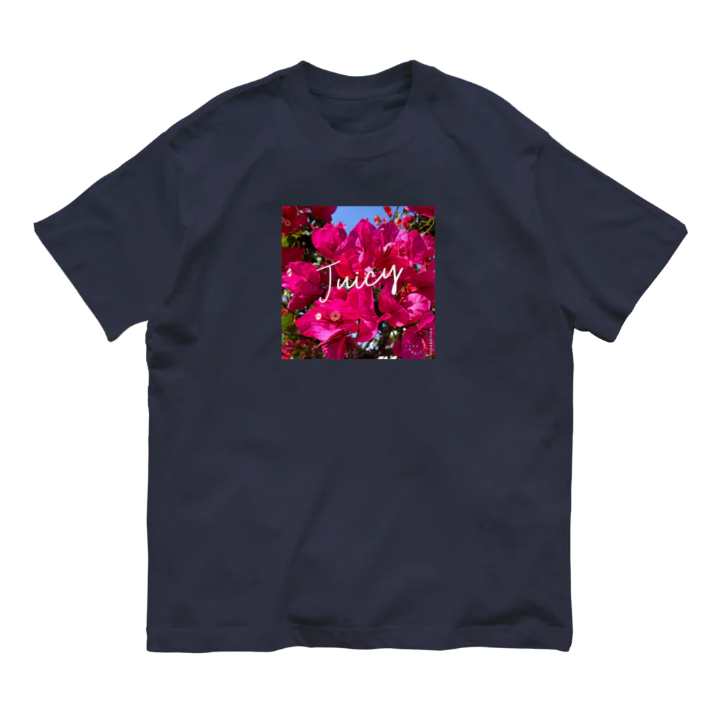 Juicy ∞ 宮古島のあまいふぃ～る🥰ﾌﾞｰｹﾞﾝﾋﾞﾘｱ Organic Cotton T-Shirt