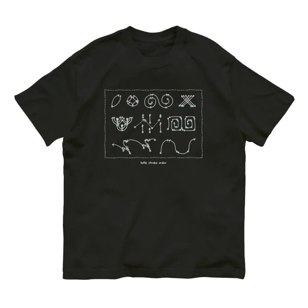 titikのロウかきの描き方一覧表_02 Organic Cotton T-Shirt