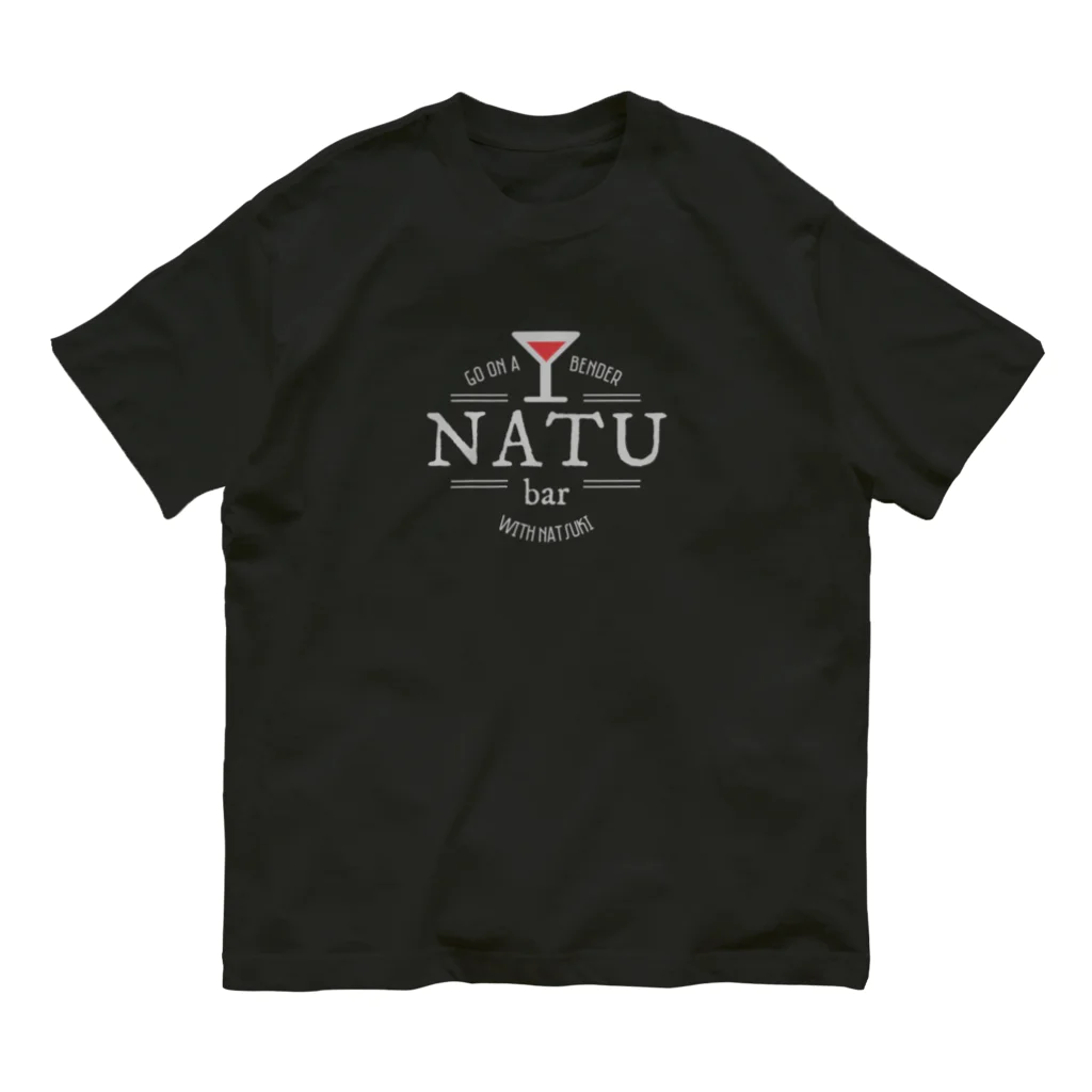 NATUbar🍷のNATUbarビンテージ風オーガニックコットン Tシャツ Organic Cotton T-Shirt