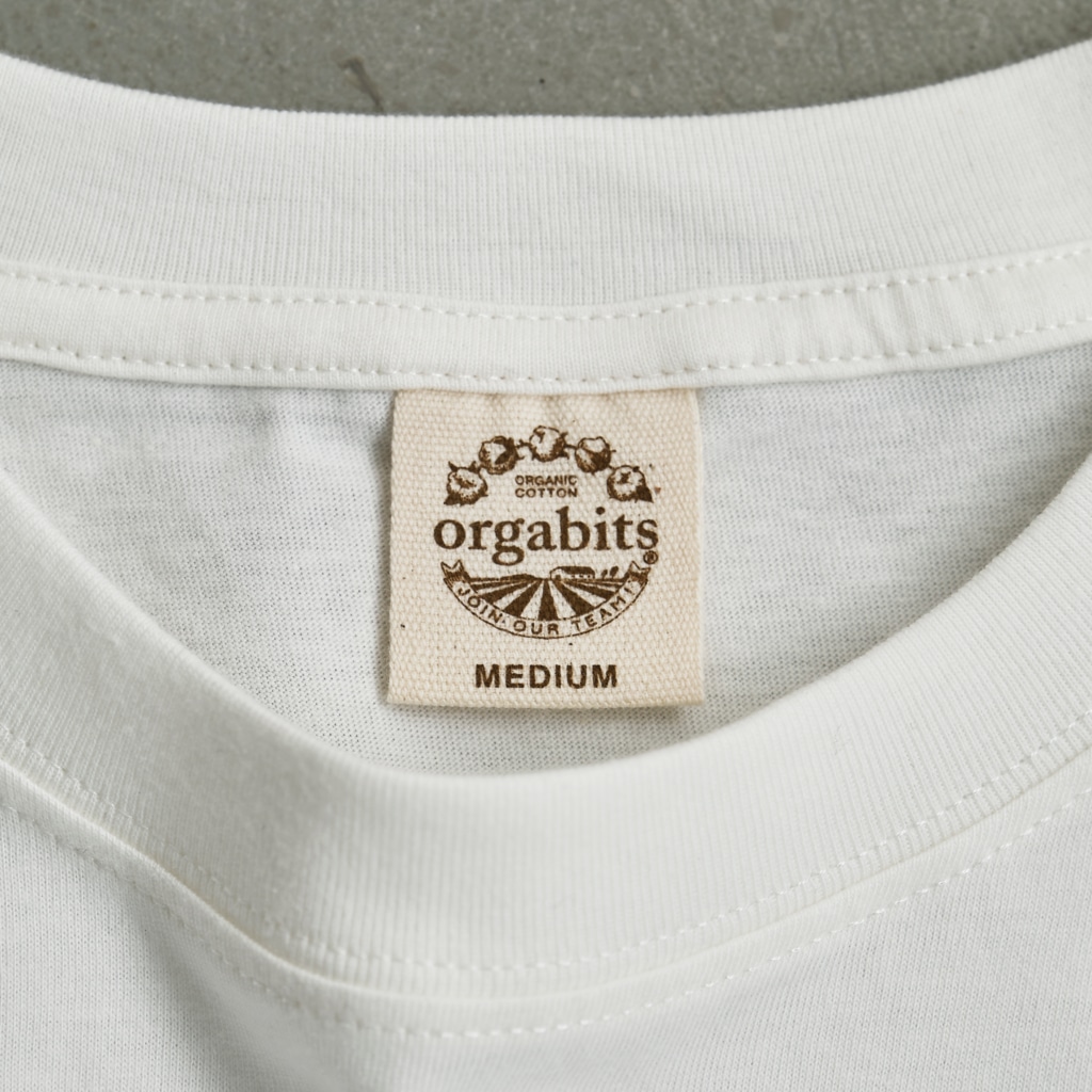 SUIMINグッズのお店の【中】SHIJIMI Organic Cotton T-Shirt is made by "Orgabits," a company that cares about the global environment