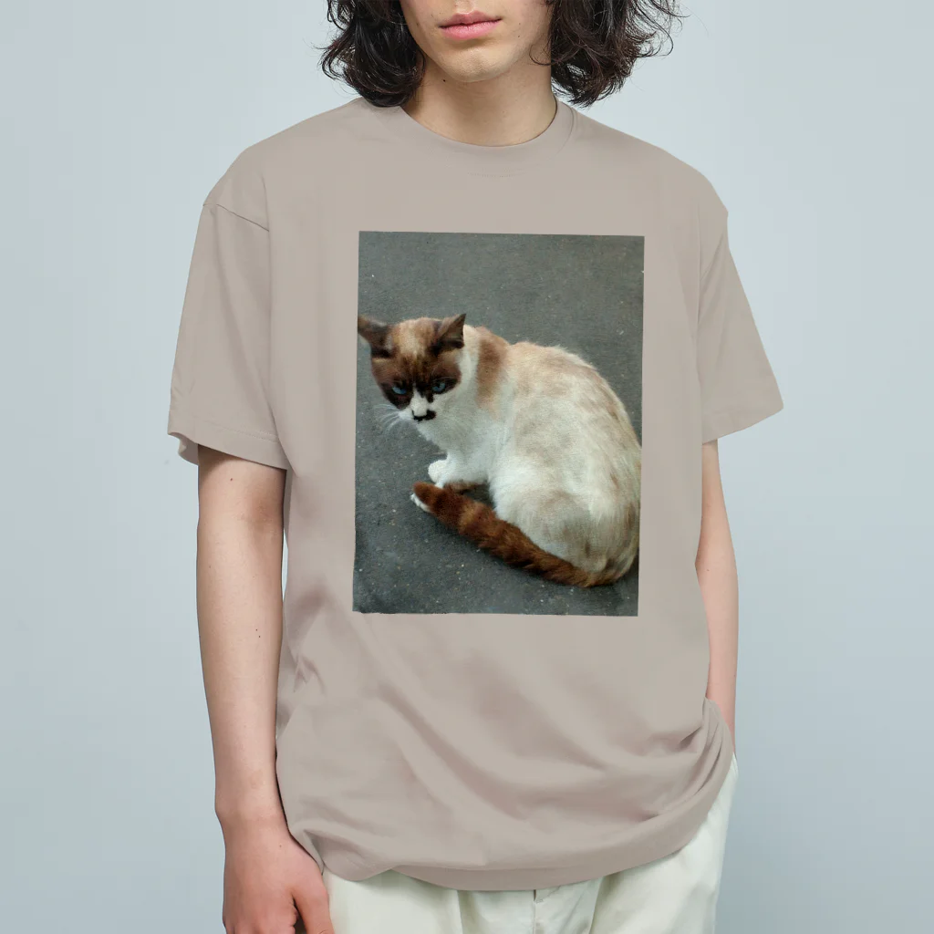 空屋　sorayakusakaの201408161744000　焦げ目の猫 Organic Cotton T-Shirt