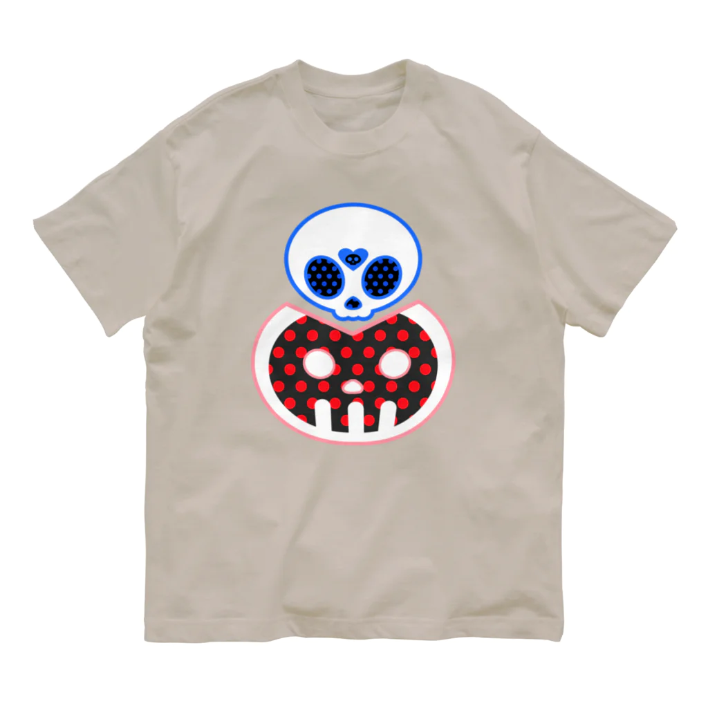 Ａ’ｚｗｏｒｋＳのどくろくんとどくろちゃん Organic Cotton T-Shirt