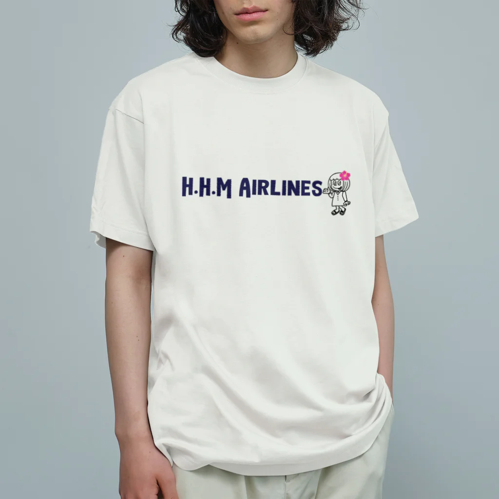 ハワイが大好きな女の子『HENOHENO MAPPY』のH.H.M Airlines オーガニックコットンTシャツ