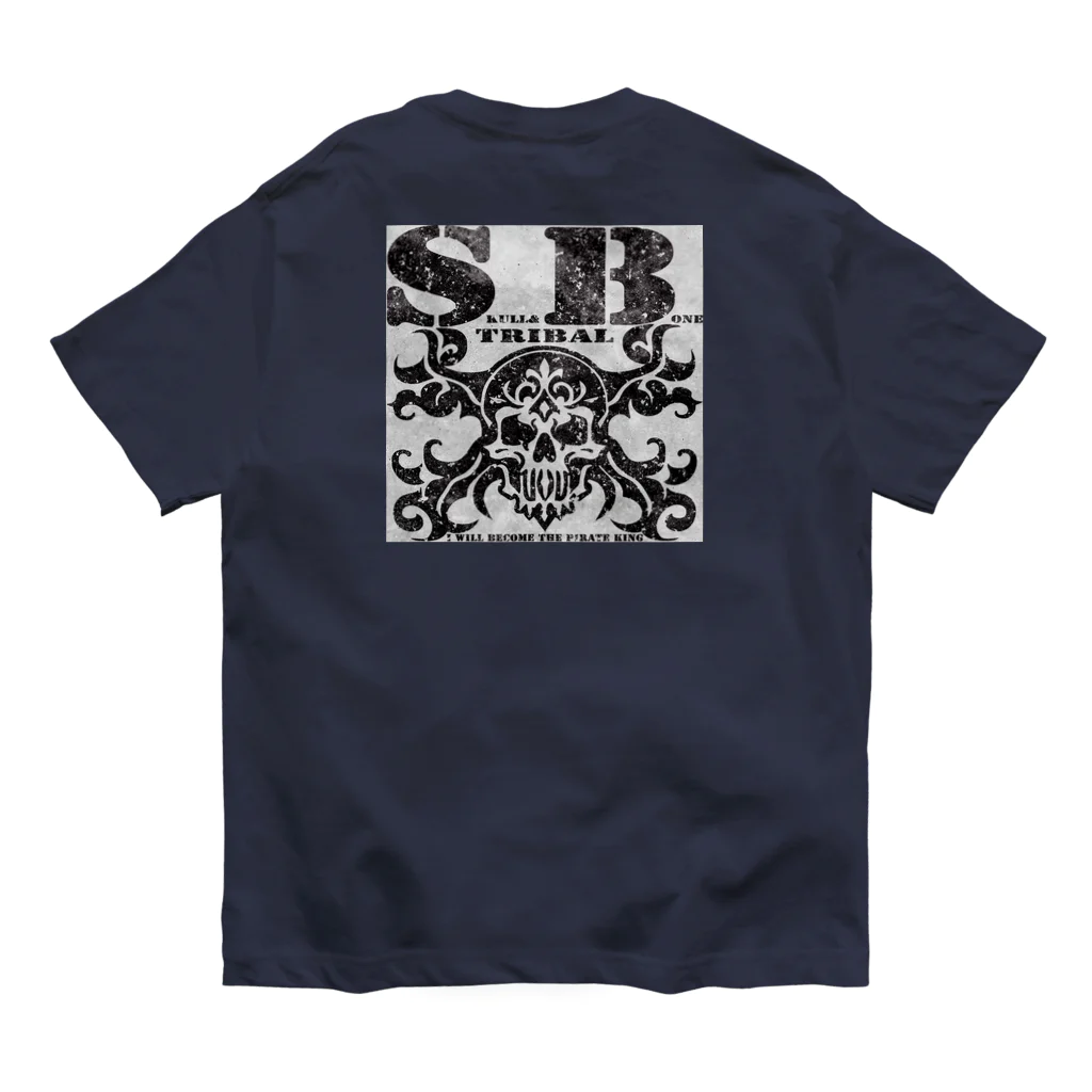 Ａ’ｚｗｏｒｋＳのSKULL&BONE TRIBAL GRUNGE BLK ON CONCRETE Organic Cotton T-Shirt