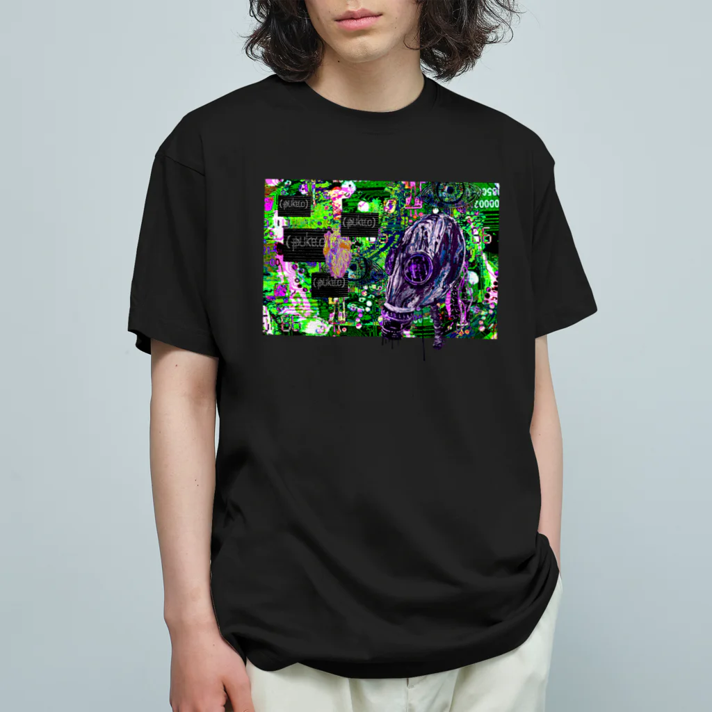 PUKE.Cの(mask) オーガニックコットンTシャツ