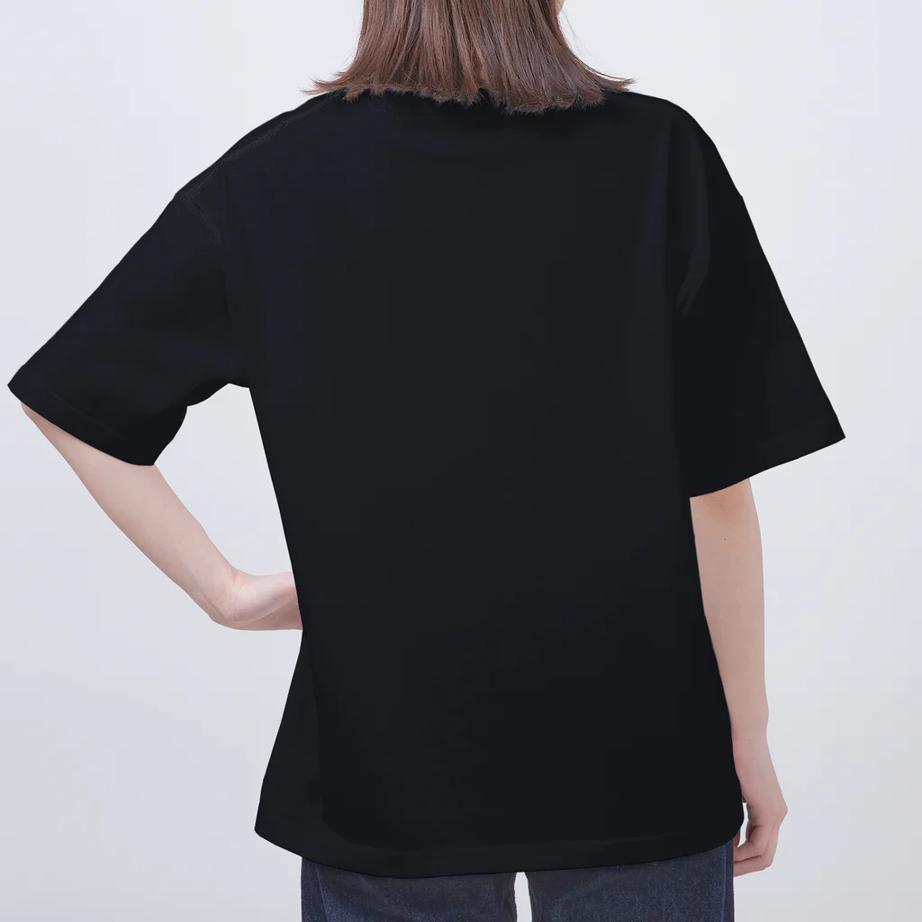 Chiyo.Wan(🐕🕊️のお店)のHanemimi犬　(白黒) Oversized T-Shirt