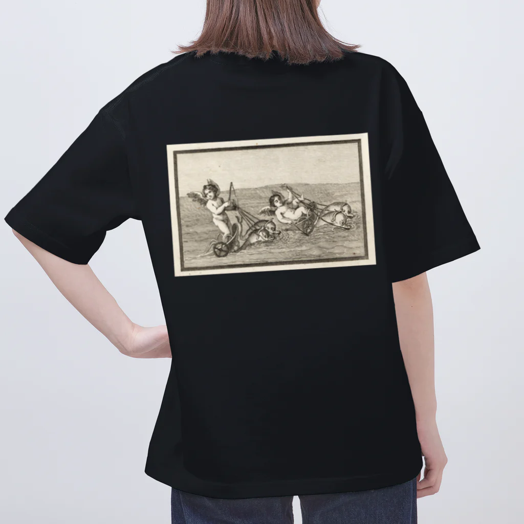 J. Jeffery Print Galleryの天使のイルカ車レース オーバーサイズTシャツ