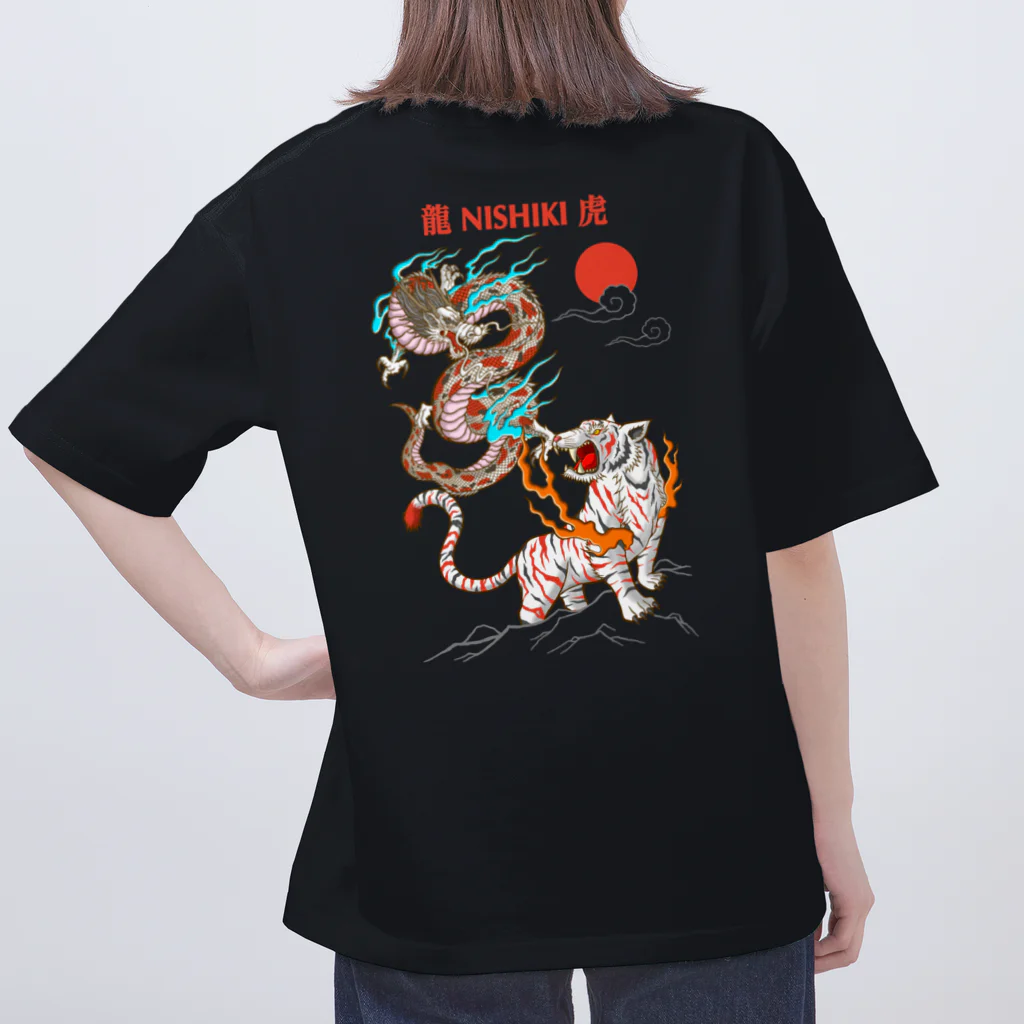 Siderunの館 B2の【バックプリント】錦の龍と虎 オーバーサイズTシャツ