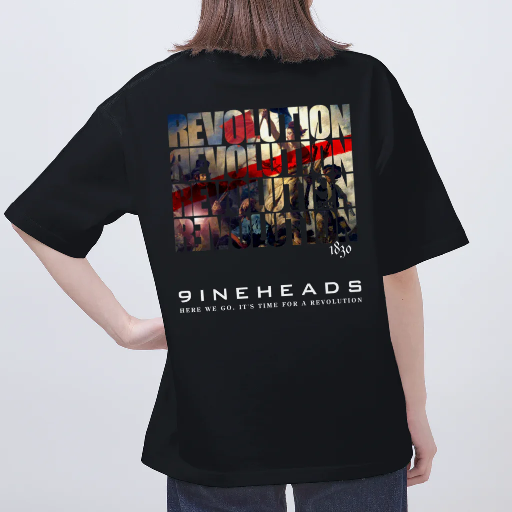 9INEHEADSのRev_White オーバーサイズTシャツ