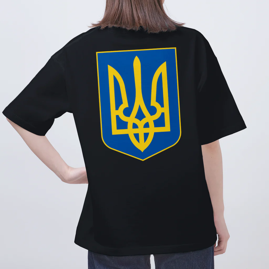 独立社PR,LLCのウクライナ応援 Save Ukraine 徹底抗戦 オーバーサイズTシャツ