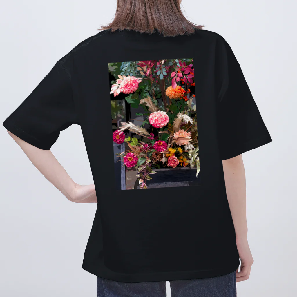 Das ist hübschの[backprint] dahlia vase - oil painting - オーバーサイズTシャツ