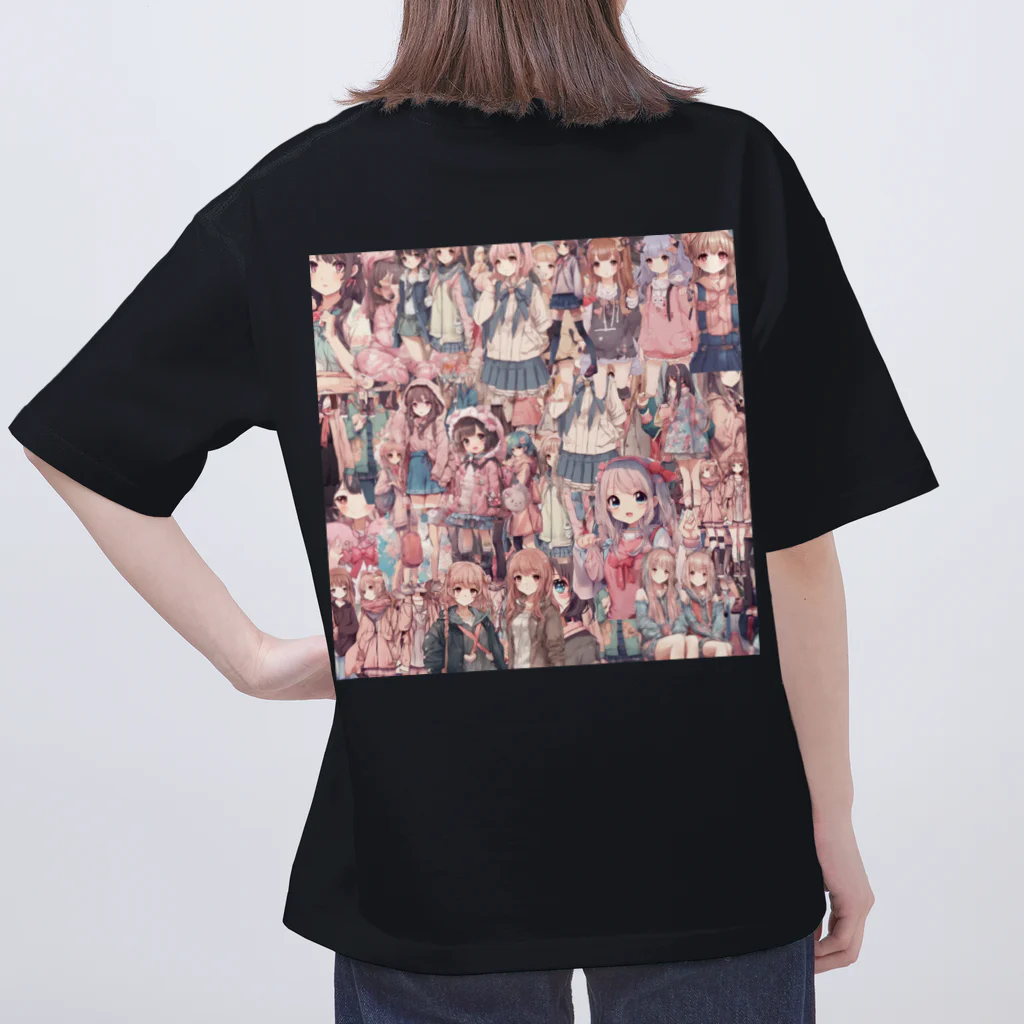 mcbling's roomのfluffy pink girls world オーバーサイズTシャツ