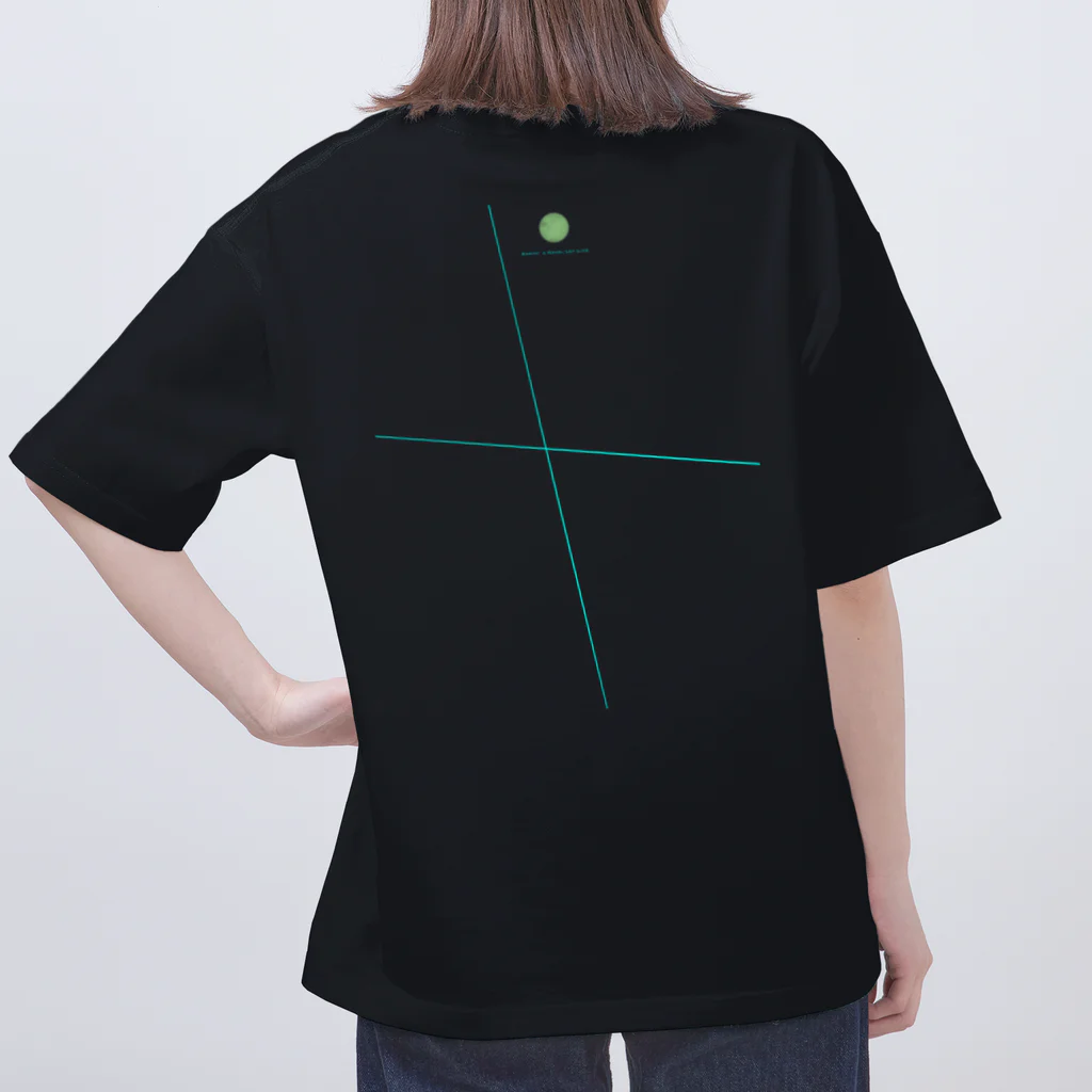 Earth’s Navel Ley LineのEarth's Navel Ley Line (Black) オーバーサイズTシャツ