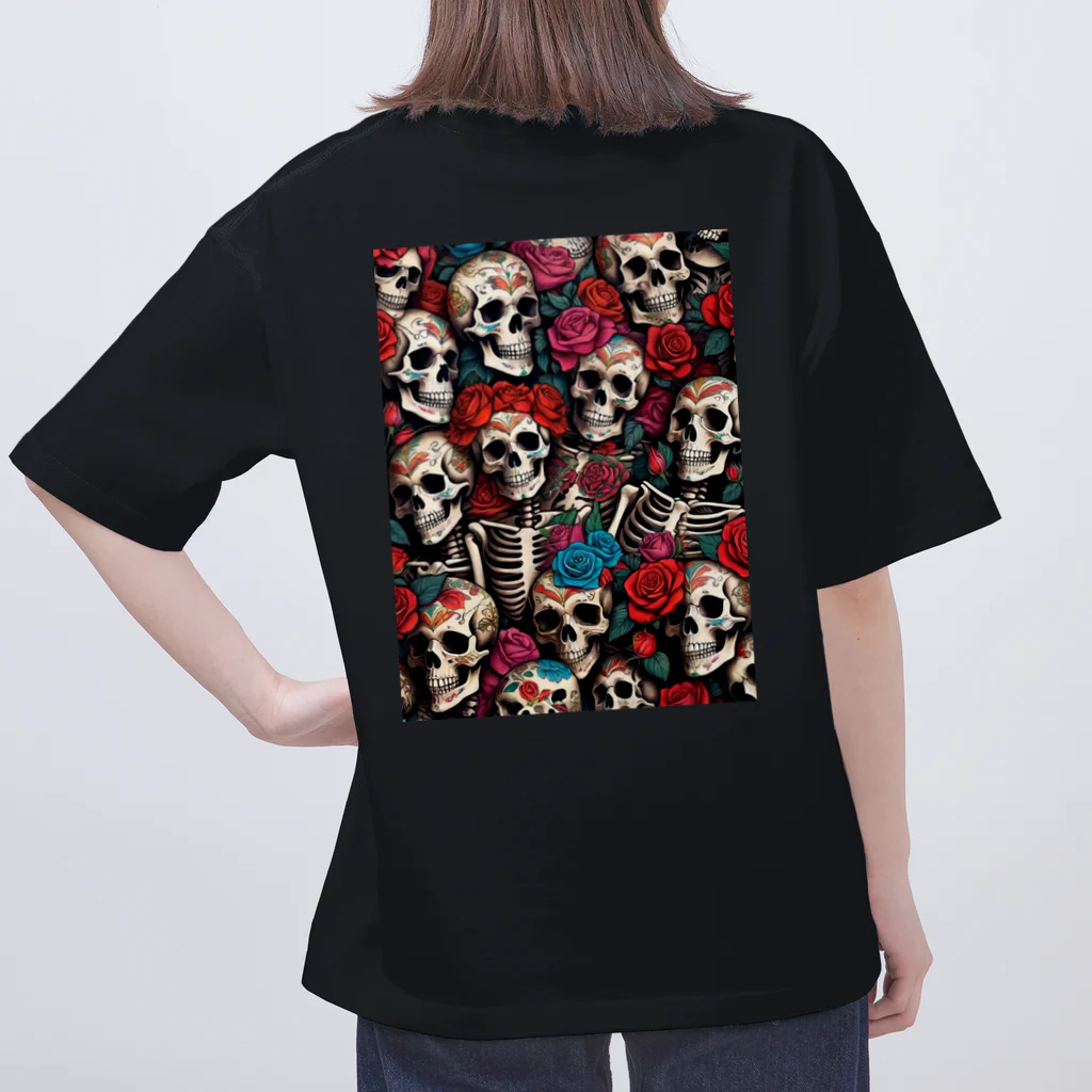 Skull sectionのドクロとばら オーバーサイズTシャツ