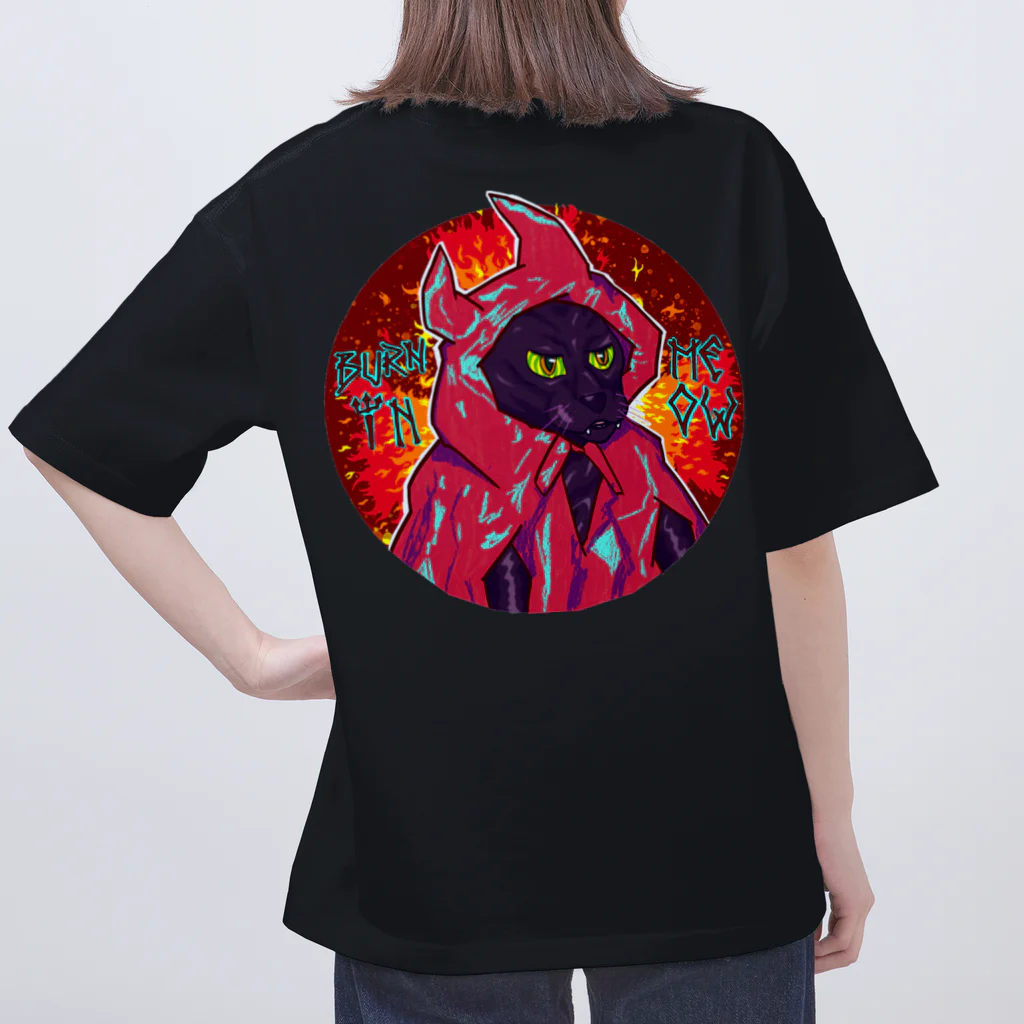 FuchsiaArtのBurning Meow オーバーサイズTシャツ