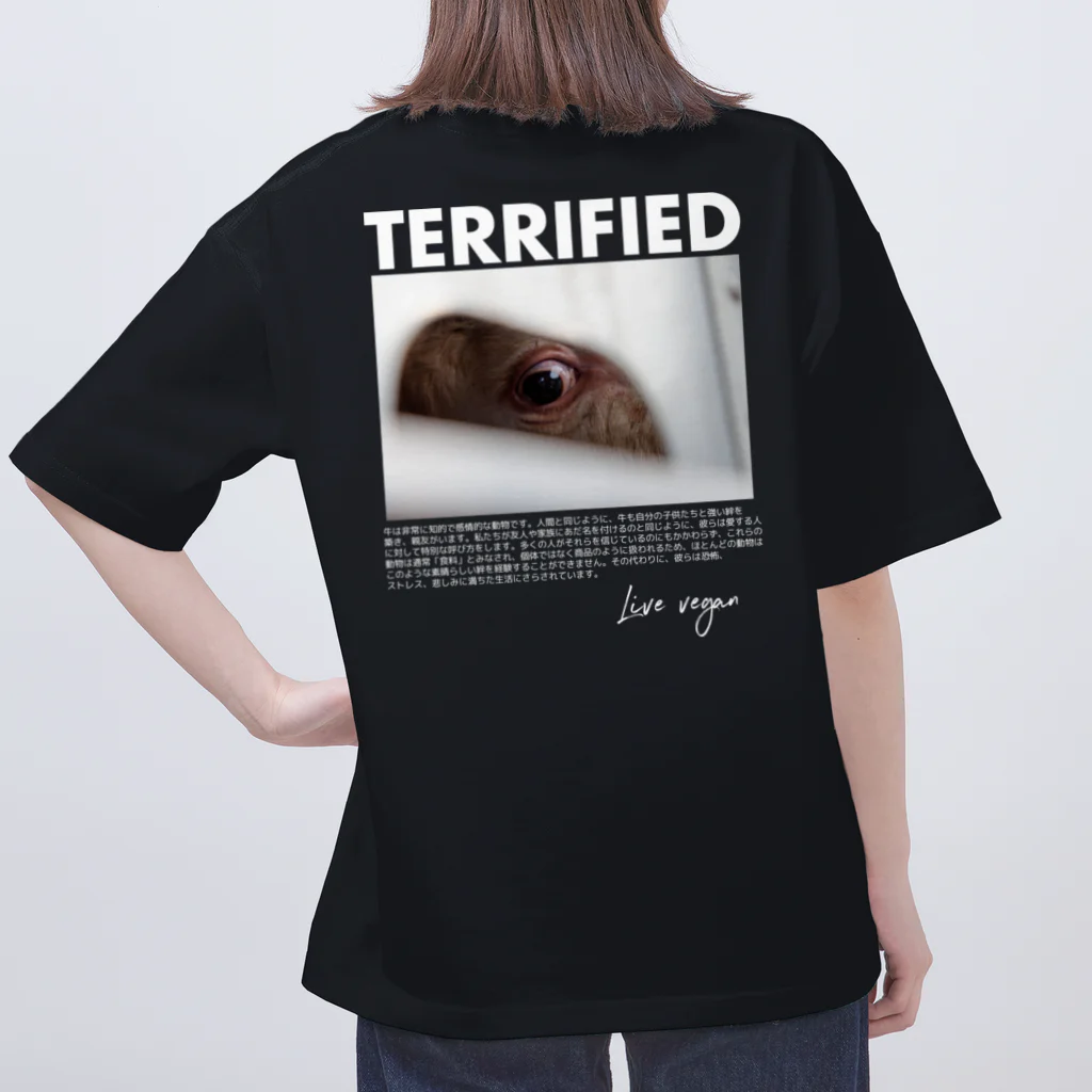 Let's go vegan!のTerrified オーバーサイズTシャツ