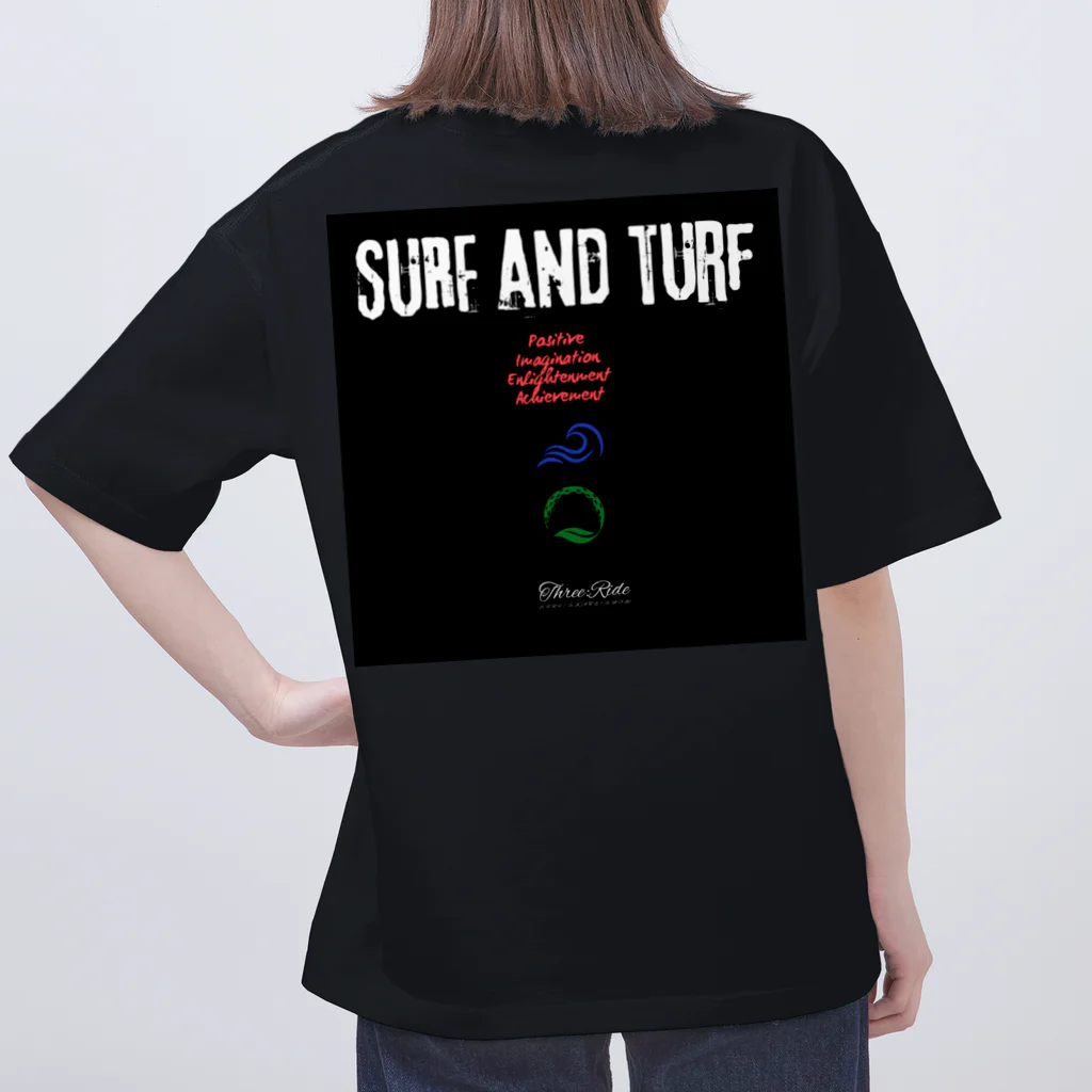 THREE;RIDE_Surf/Skate/SnowのTHREE RIDE ：SURF AND TURFＴシャツ Oversized T-Shirt