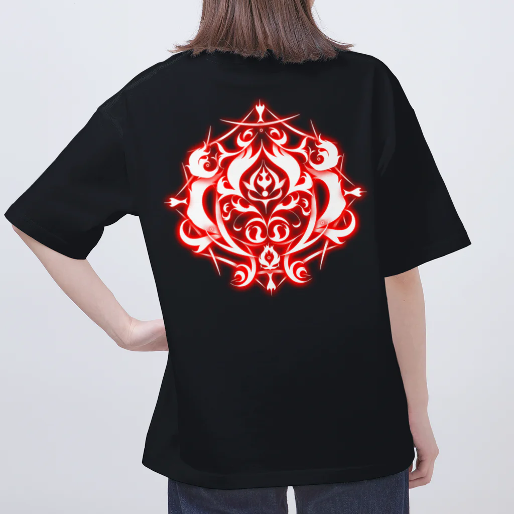 *えあてぃれん*の炎の魔法陣 オーバーサイズTシャツ