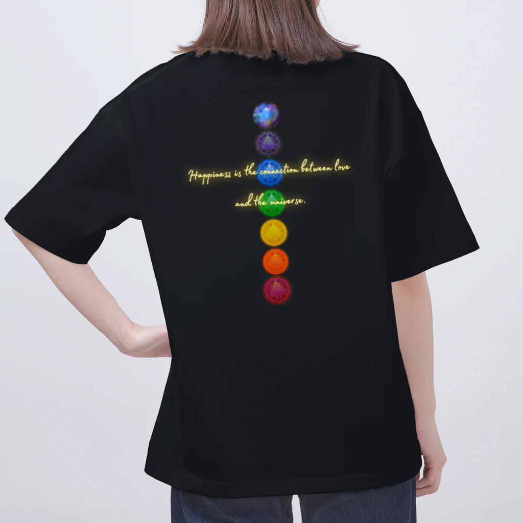 💖宇宙整体♪🌈♪こころからだチャンネル♪💖のHappiness is the connection between love and the universe. オーバーサイズTシャツ