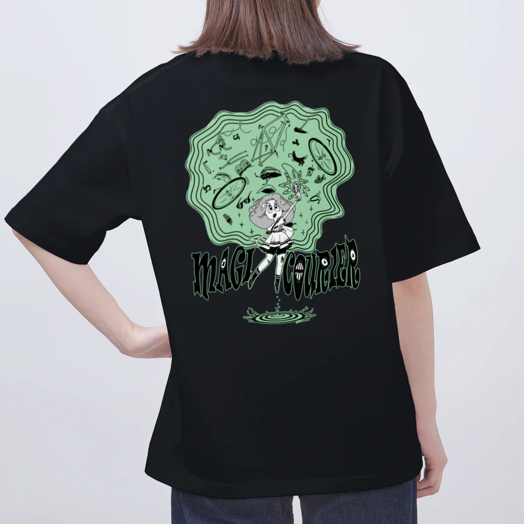 nidan-illustrationの“MAGI COURIER” green #2 オーバーサイズTシャツ