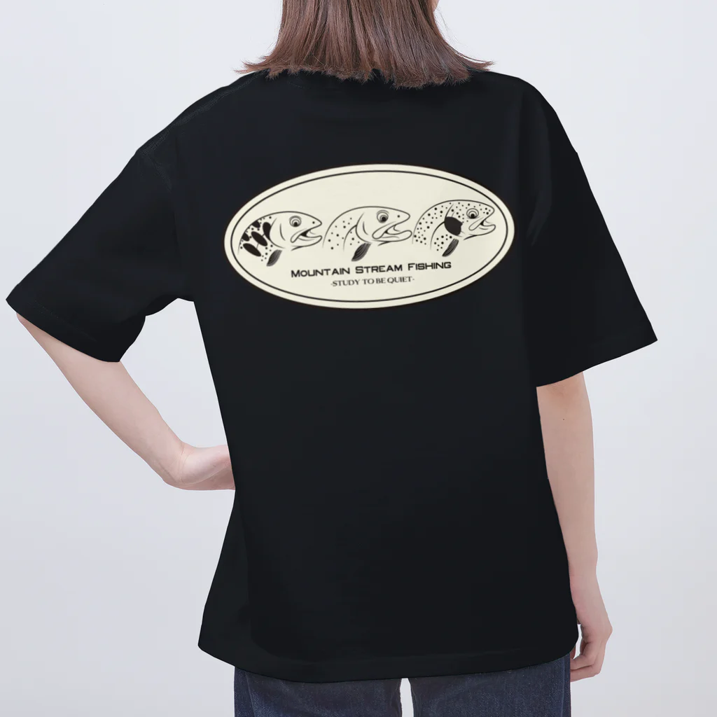 渓流釣り倶楽部の渓流魚3種 オーバーサイズTシャツ