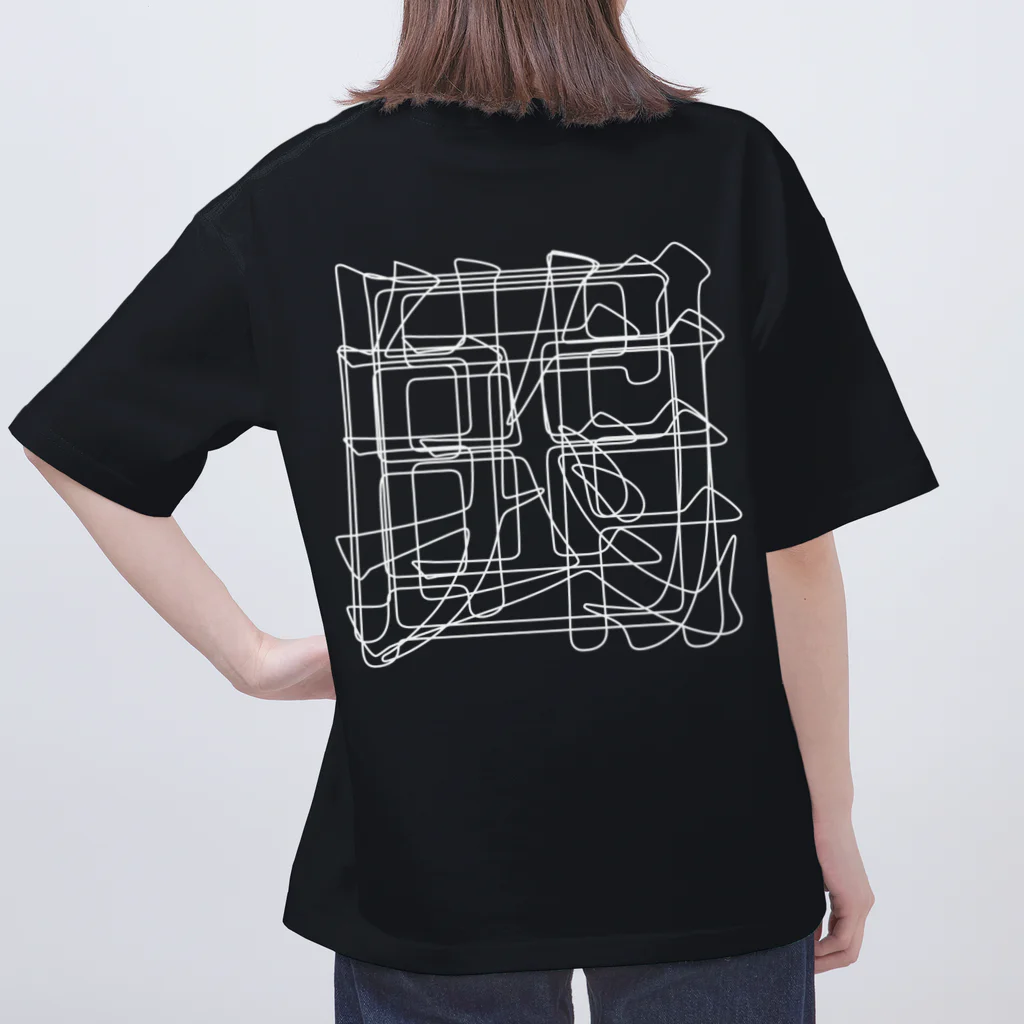 無色研究所の【非国民的】重字（白線） Oversized T-Shirt