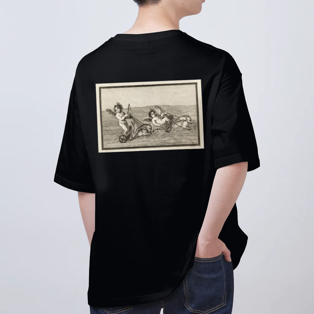 J. Jeffery Print Galleryの天使のイルカ車レース オーバーサイズTシャツ