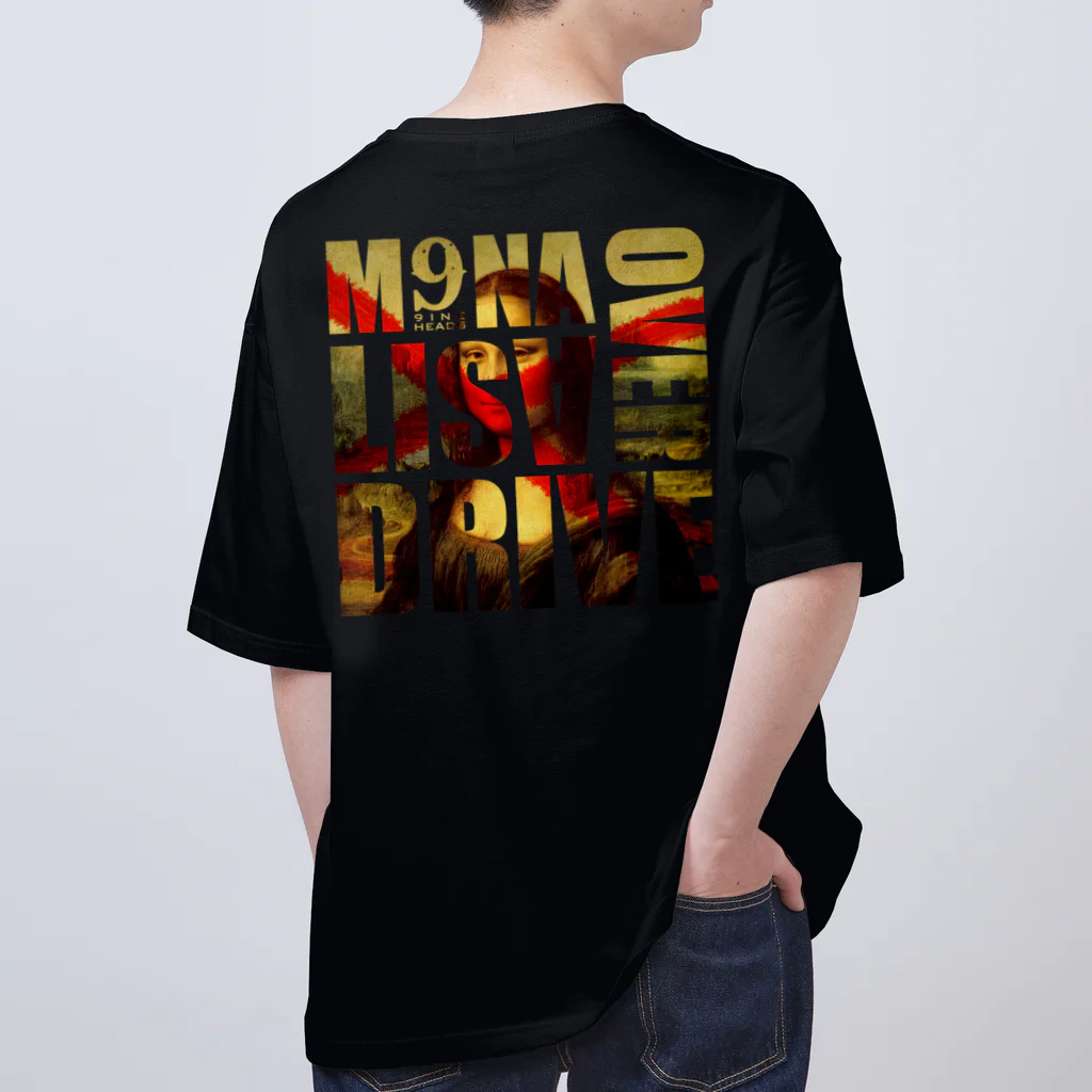 9INEHEADSのMONALISA_OVERDRIVE_WHITE_LOGO Oversized T-Shirt