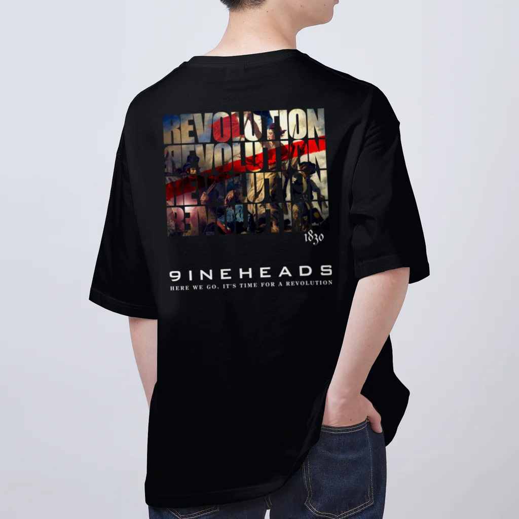 9INEHEADSのRev_White オーバーサイズTシャツ