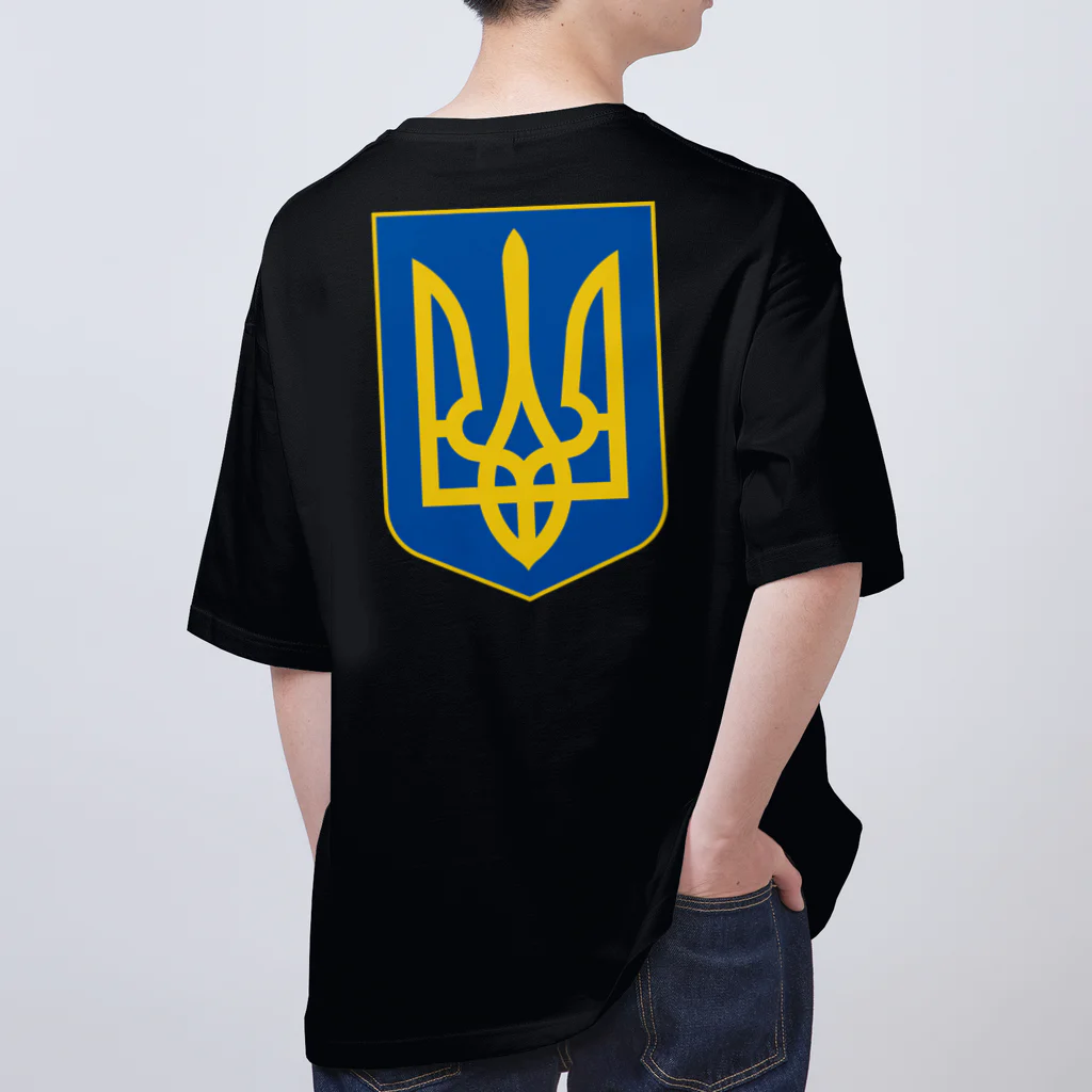 独立社PR,LLCのウクライナ応援 Save Ukraine 徹底抗戦 オーバーサイズTシャツ