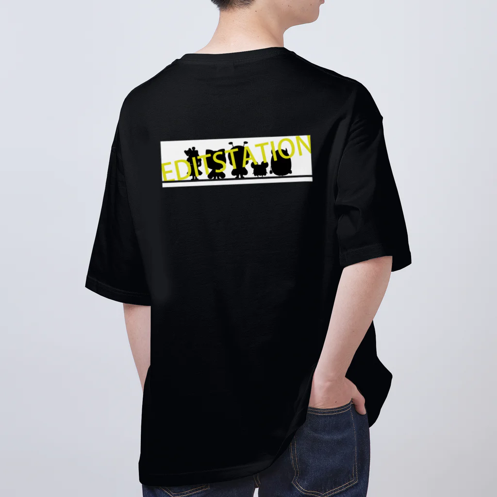 editstationの動画編集Tシャツ/backプリントあり（濃色） Oversized T-Shirt