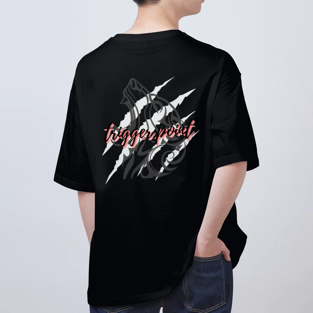 trigger.0312のOver size T-shirt. -double print -【trigger.×black liger】 Oversized T-Shirt