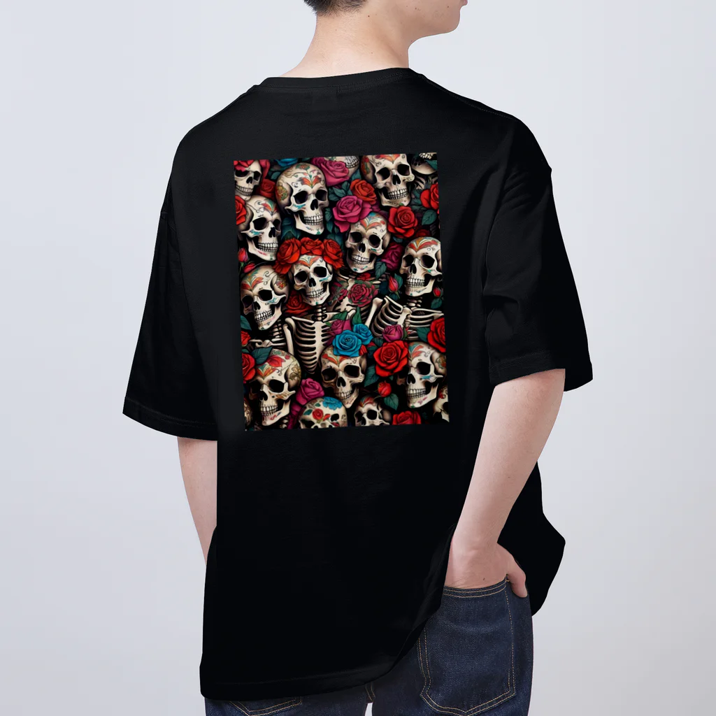 Skull sectionのドクロとばら オーバーサイズTシャツ