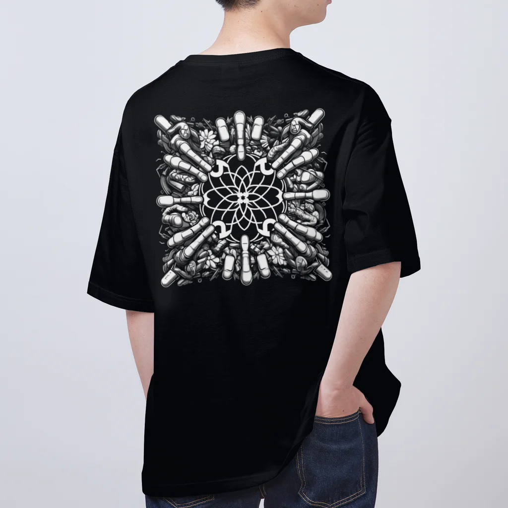 one-eight craft-work'sのLOVE＆HOPE  【曼荼羅】 Oversized T-Shirt