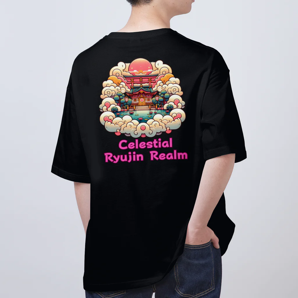 大江戸花火祭りのCelestial Ryujin Realm～天上の龍神社8 オーバーサイズTシャツ
